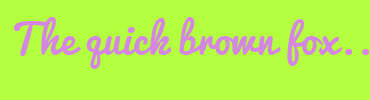 Image with Font Color D586E3 and Background Color B3FF40